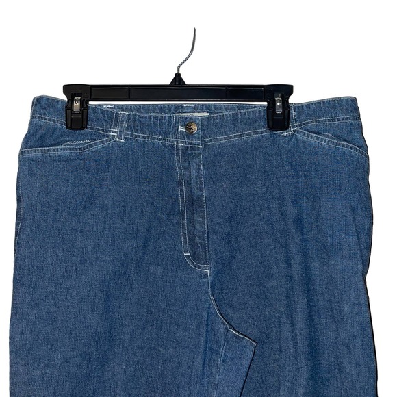 DUCKHEAD Women's Blue Jean High Rise Long Capri Pants, Waist 35" Front Pocket 16 - Picture 3 of 8